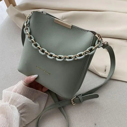 Minimalist Chain Bucket Crossbody Bag