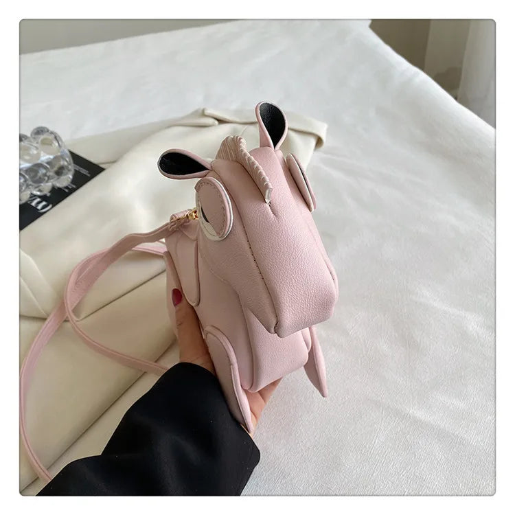 Horse-Shaped PU Leather Crossbody Shoulder Bag