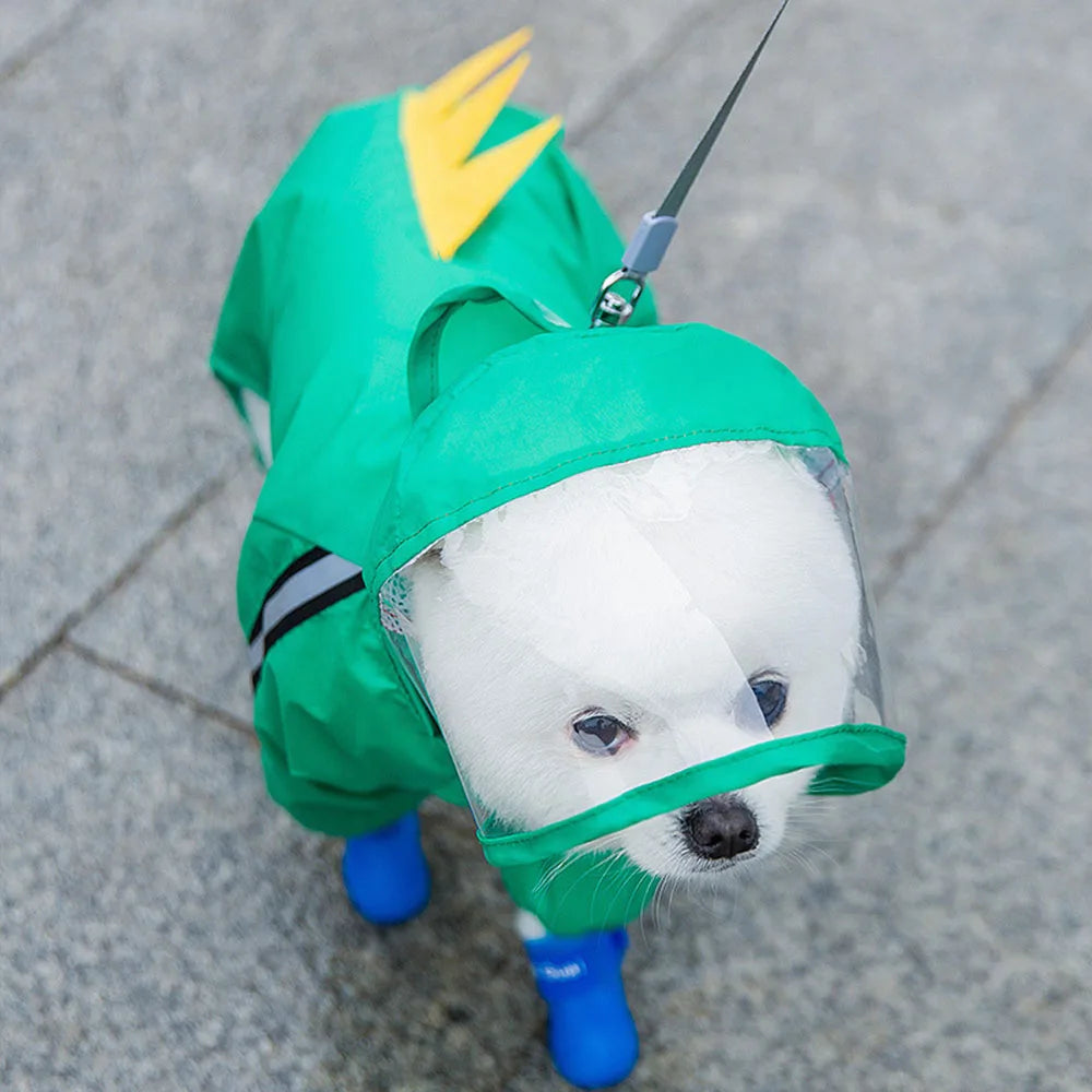 Full Coverage Hooded Rain Suit for Dogs