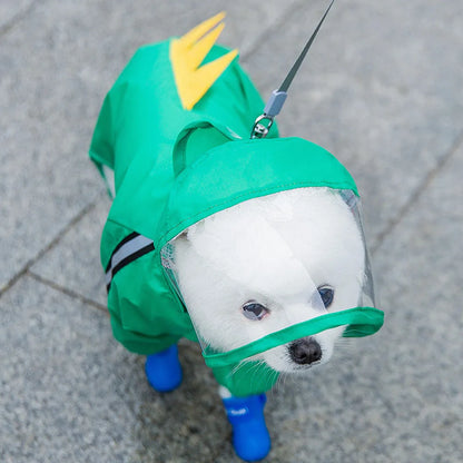 Full Coverage Hooded Rain Suit for Dogs