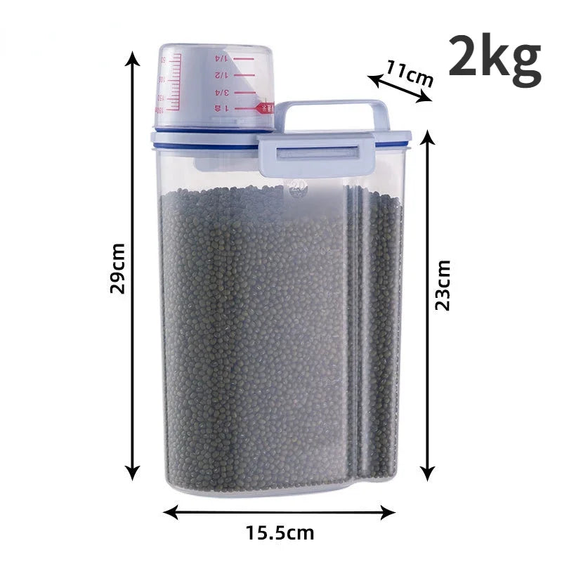 Premium Airtight Pet Food Storage Container with Measuring Cup