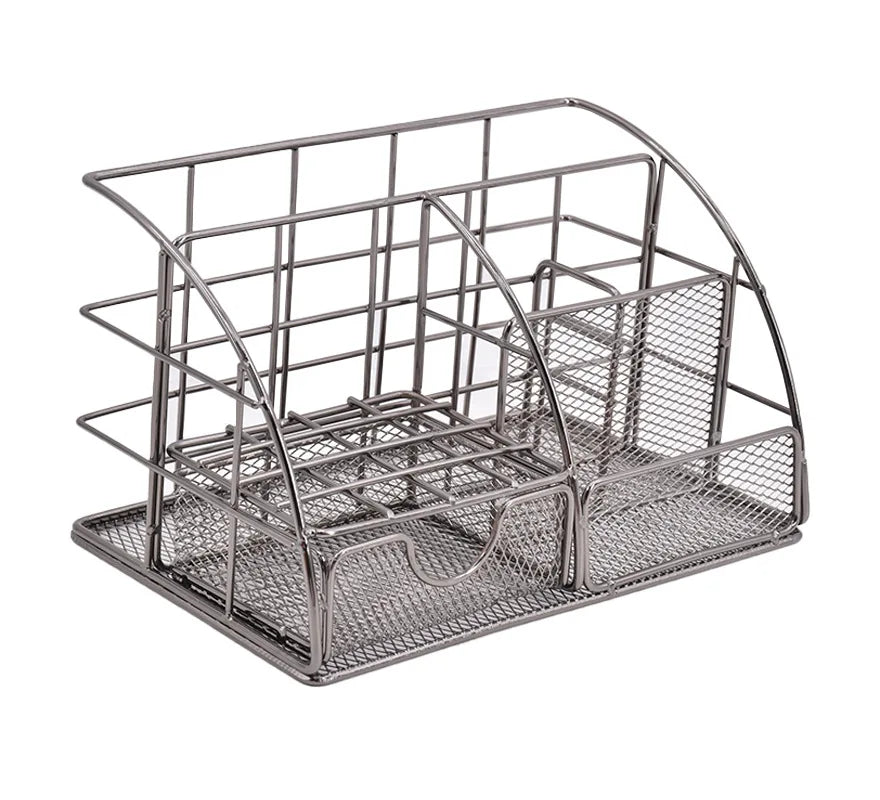 Rose Gold Mesh Desk Organizer