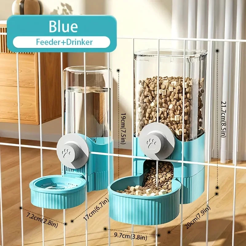 Hanging Gravity Pet Feeder & Water Dispenser