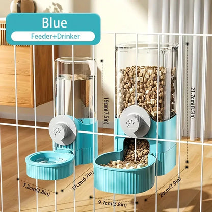 Hanging Gravity Pet Feeder & Water Dispenser