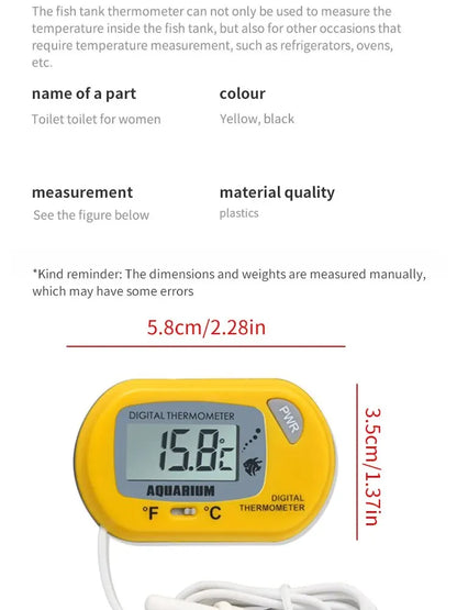 Waterproof LCD Fish Tank & Reptile Habitat Thermometer