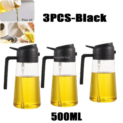2-in-1 Oil Sprayer & Dispenser Bottle for Cooking