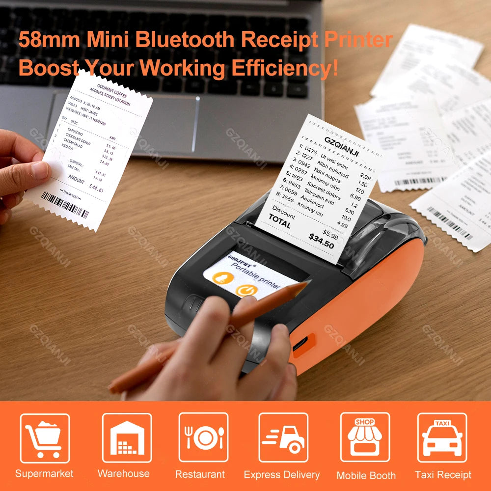 Wireless POS Receipt Printer for Android, iOS & Windows