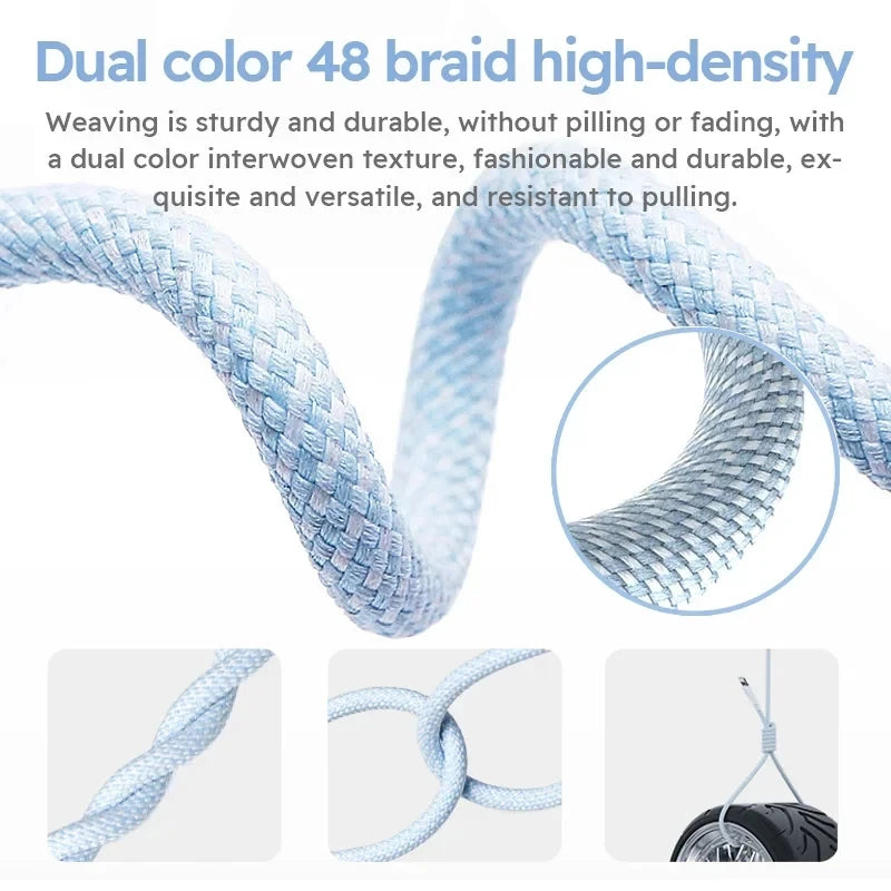 20W Braided Lightning Charging Cable with Reinforced Nylon Weave