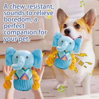 Soft Elephant Plush Dog Toy
