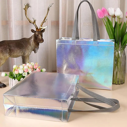Large Capacity Reusable Holographic Shopper Bag