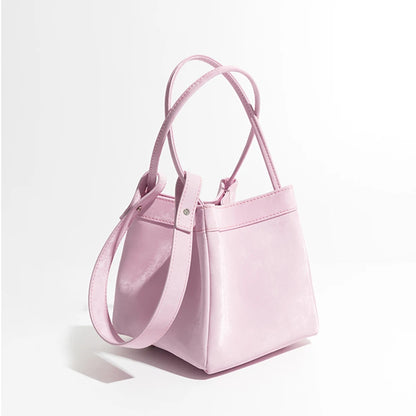 Custom Name Suede Leather Shoulder Bag with Top Handle