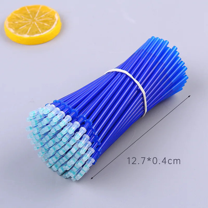 100-Pack 0.5mm Erasable Gel Ink Refills with Bonus Erasers