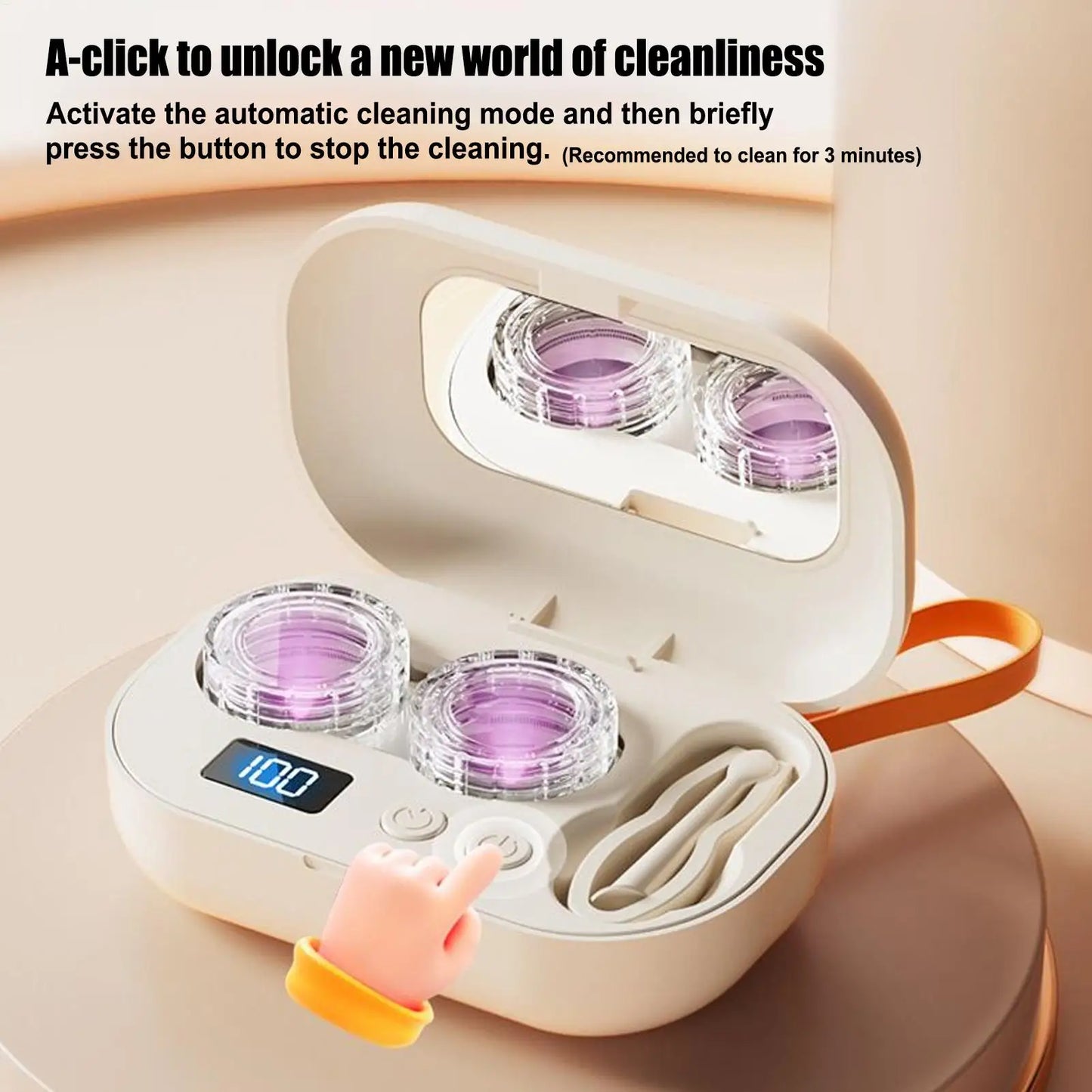 Ultrasonic Contact Lens Cleaning Case