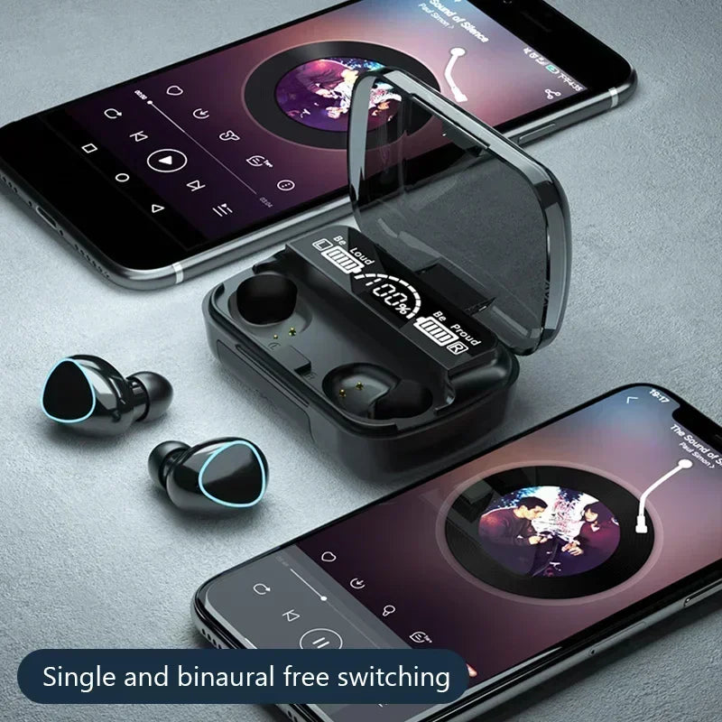 M10 TWS Bluetooth 5.3 Wireless Earbuds with LED Charging Case