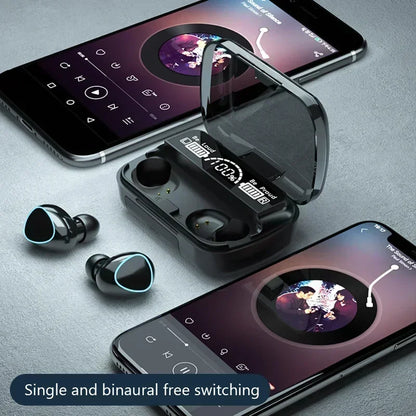 M10 TWS Bluetooth 5.3 Wireless Earbuds with LED Charging Case