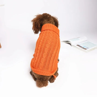 White Knit Sweater Jumpsuit for Small Dogs