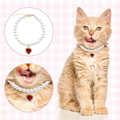 Pearl Pet Necklace Collar