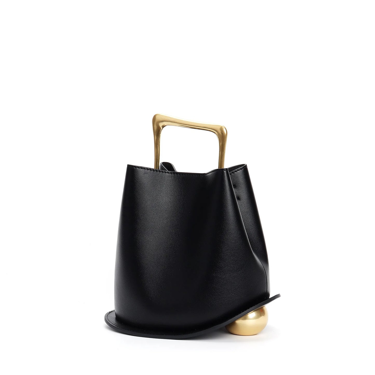 Jimmy Maple Genuine Cow Leather Bucket Handbag