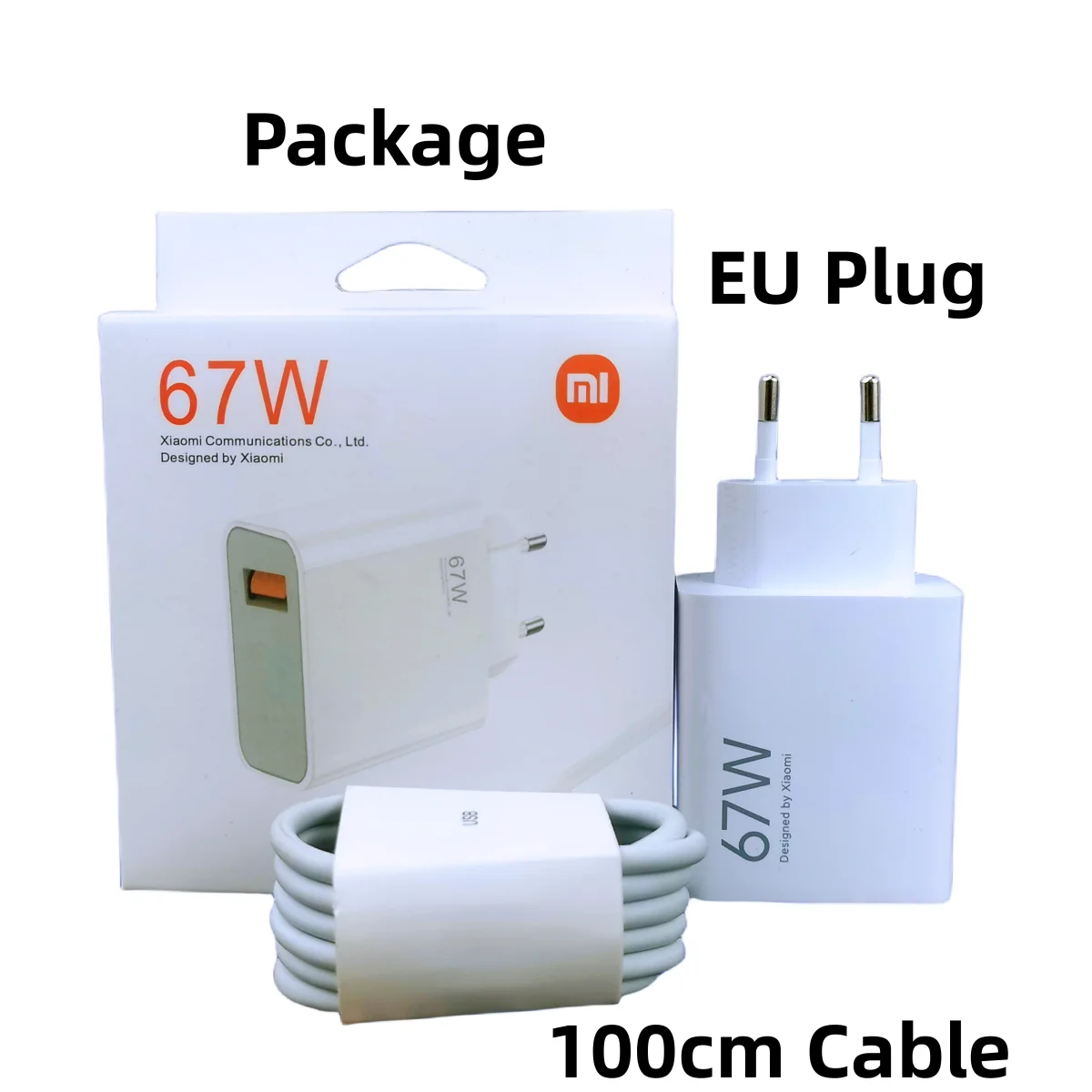 Original Xiaomi 67W Turbo Fast Charger EU Adapter