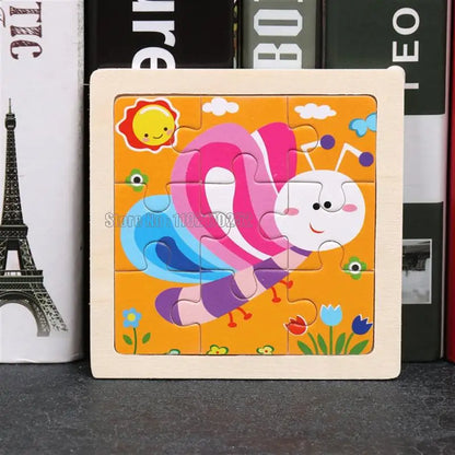 Mini Wooden 3D Puzzle Set for Kids
