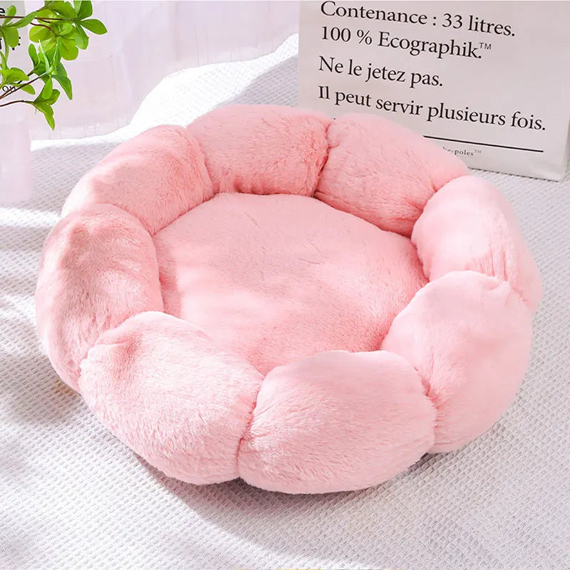 Calming Plush Donut Pet Bed