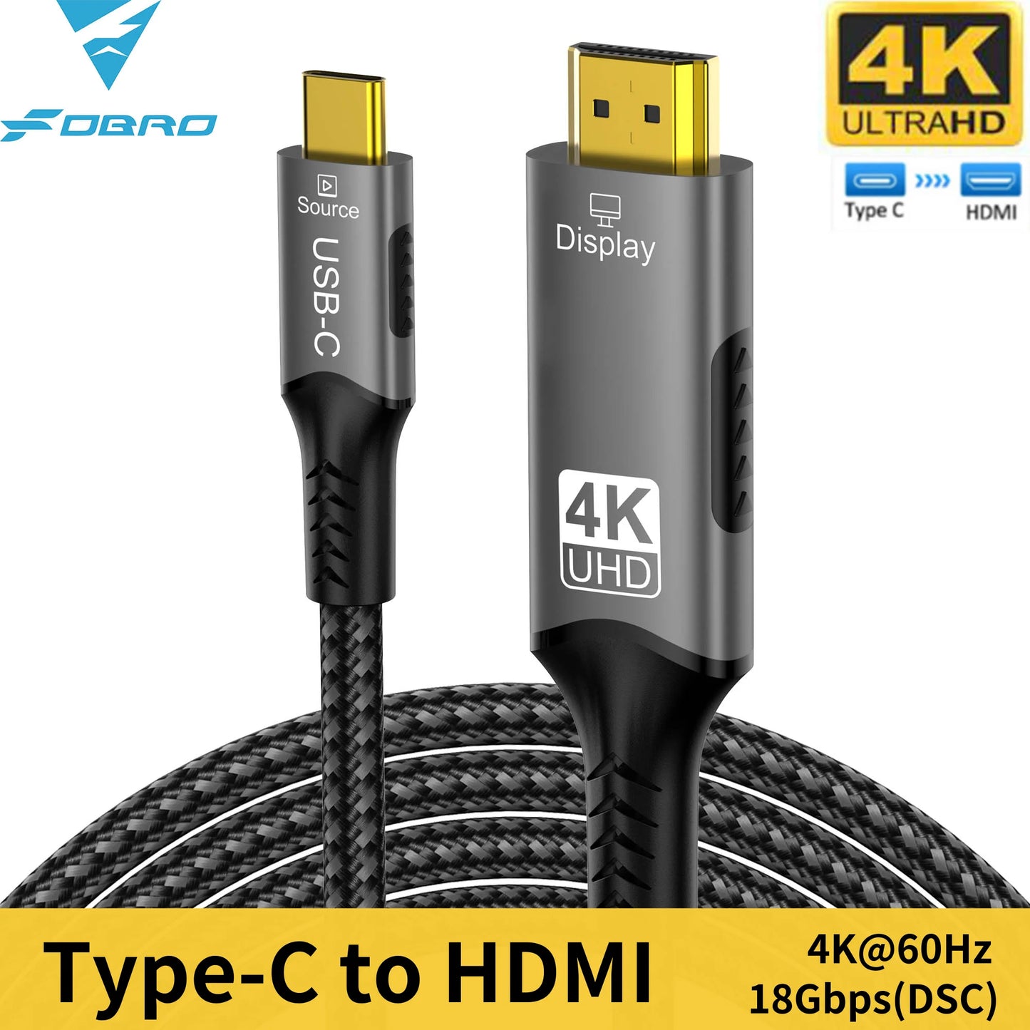USB-C to HDMI 2.1 8K Display Cable