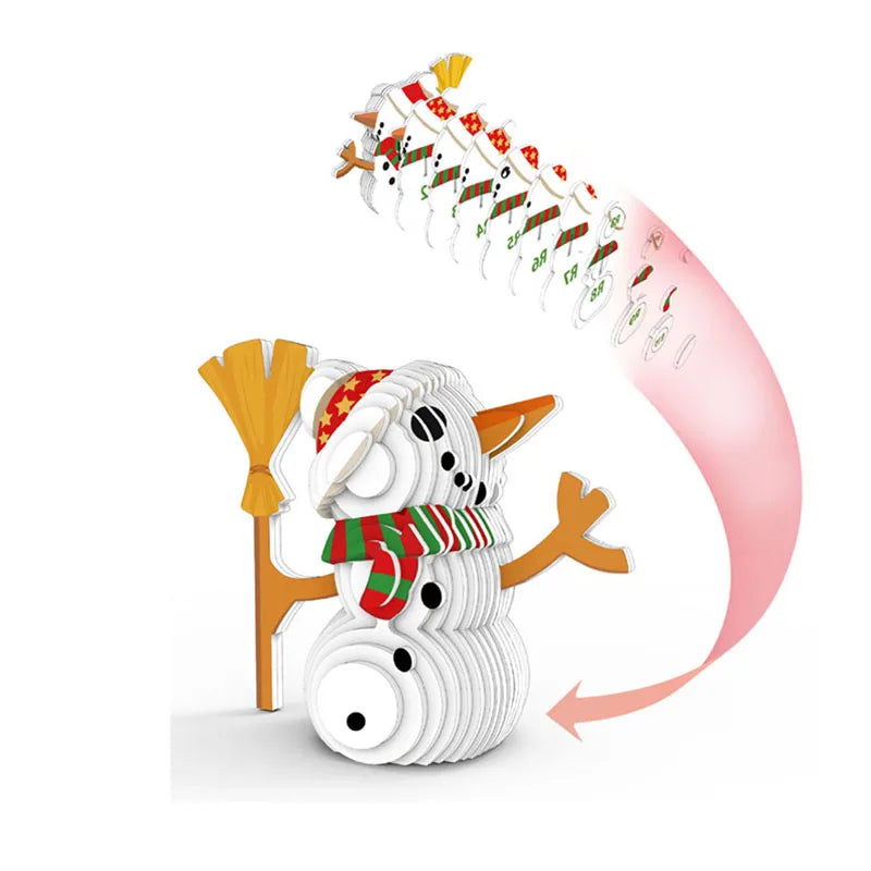 3D Santa Claus Christmas Paper Puzzle