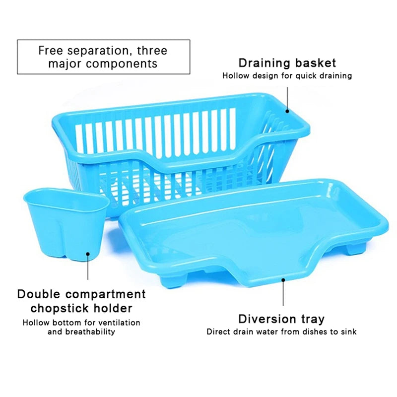 Kitchen Dish Drying Rack with Drain Board