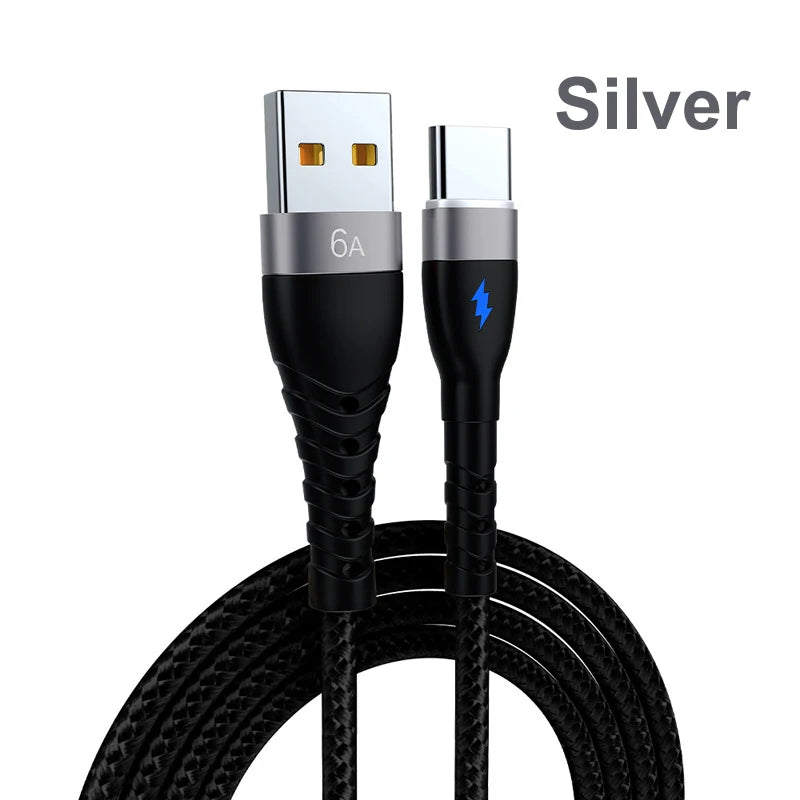 Vumpach 6A USB Type C Cable For Huawei Samsung
