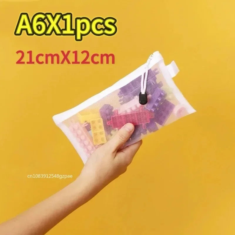 Transparent Mesh Document & Puzzle Storage Bags