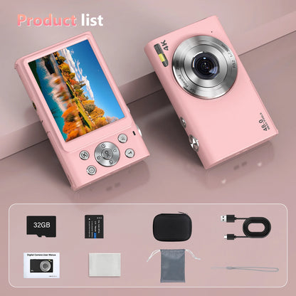4K Autofocus Digital Camera with 48MP Photos & 2.8” IPS Screen