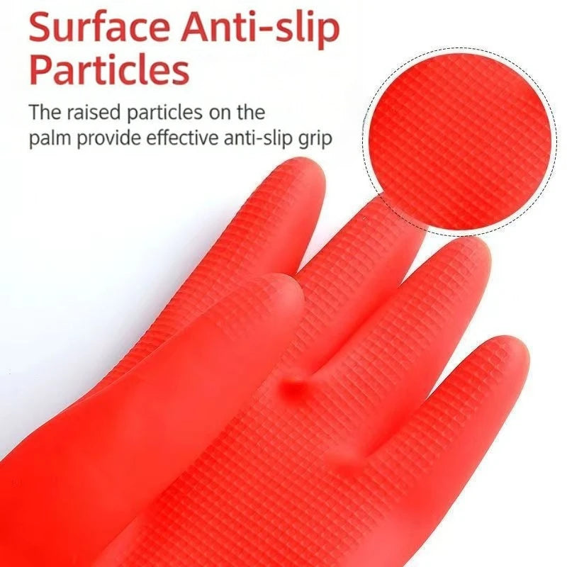 Extended Latex Dishwashing Cleaning Gloves