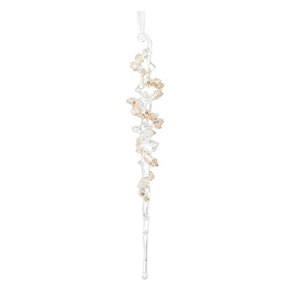 Clear Acrylic Snowflake & Icicle Christmas Ornament