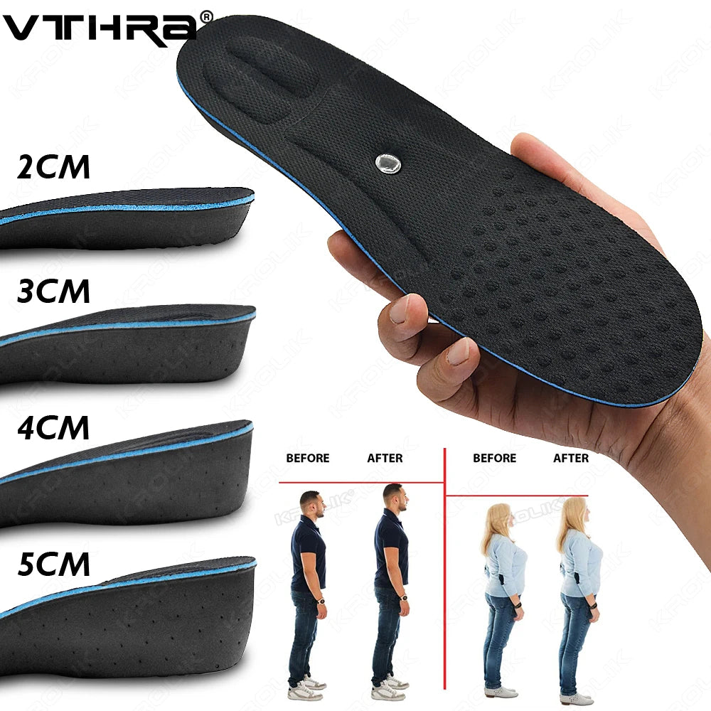 Invisible Height Increase Insoles with Arch Support
