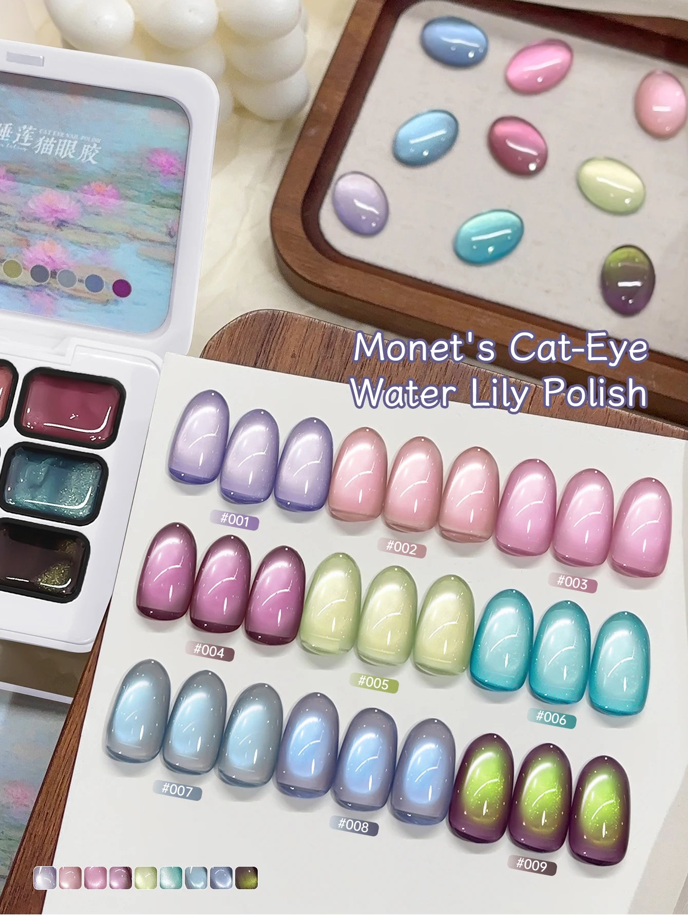 9 Color Semi-Solid Gel Nail Polish Set
