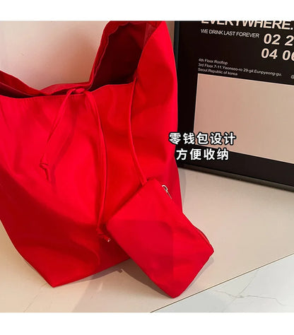 Minimalist Nylon Tote Shoulder Bag