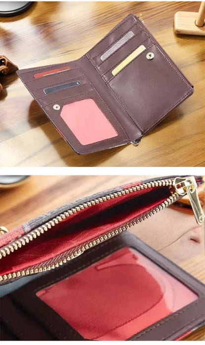 Luxury PU Leather Women’s Wallet with Artistic Print