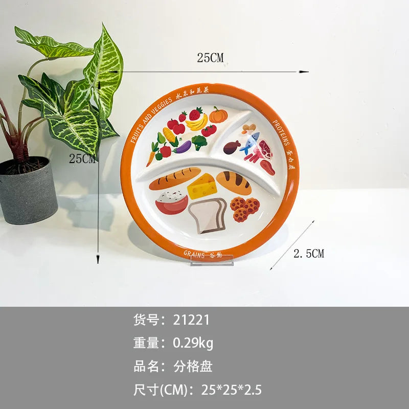 Melamine Divided Dinner Plate