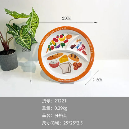 Melamine Divided Dinner Plate