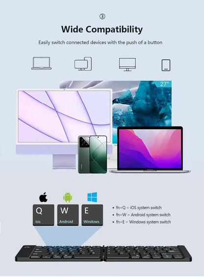 Mini Foldable Bluetooth Keyboard