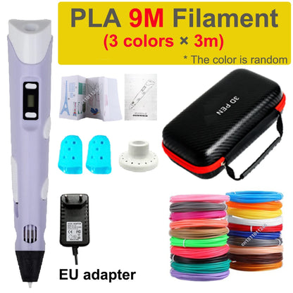 JuniorCare 3D Printing Pen with PLA Filament & Travel Case