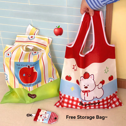 Cute Foldable Reusable Shopping Tote Bag