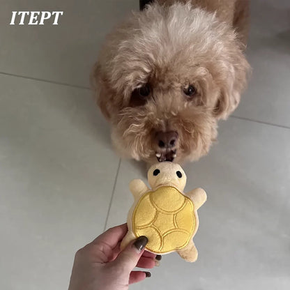 Mini Turtle Plush Dog Toy