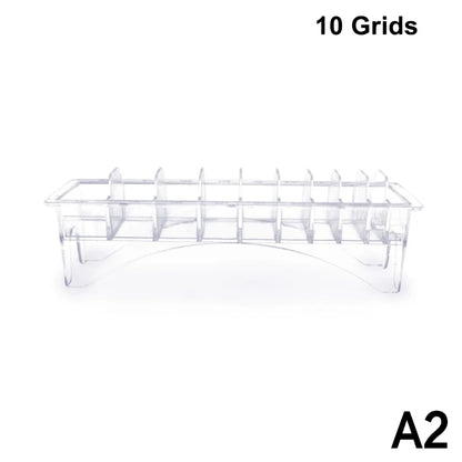 1Pc 8/10 Grid Hair Clipper Storage Organizer Box Limit Comb Salon Tool Special Accessories for Hairdressing