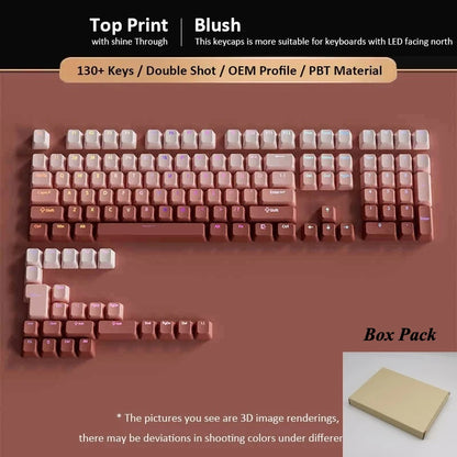 Gradient Red Cherry Profile RGB Keycaps Set