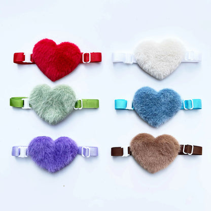 Heart-Shaped Adjustable Dog Bow Tie Set