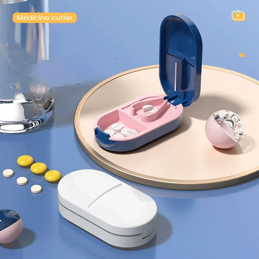 Portable Pill Cutter & Storage Case