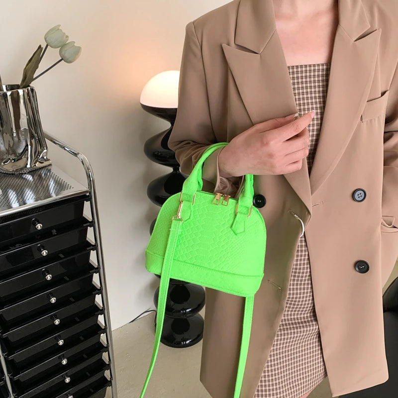 Mini Textured Satchel Crossbody Bag