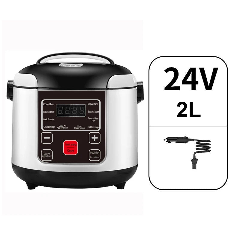 Portable Electric Rice Cooker 2L for Cars, Trucks & Travel
