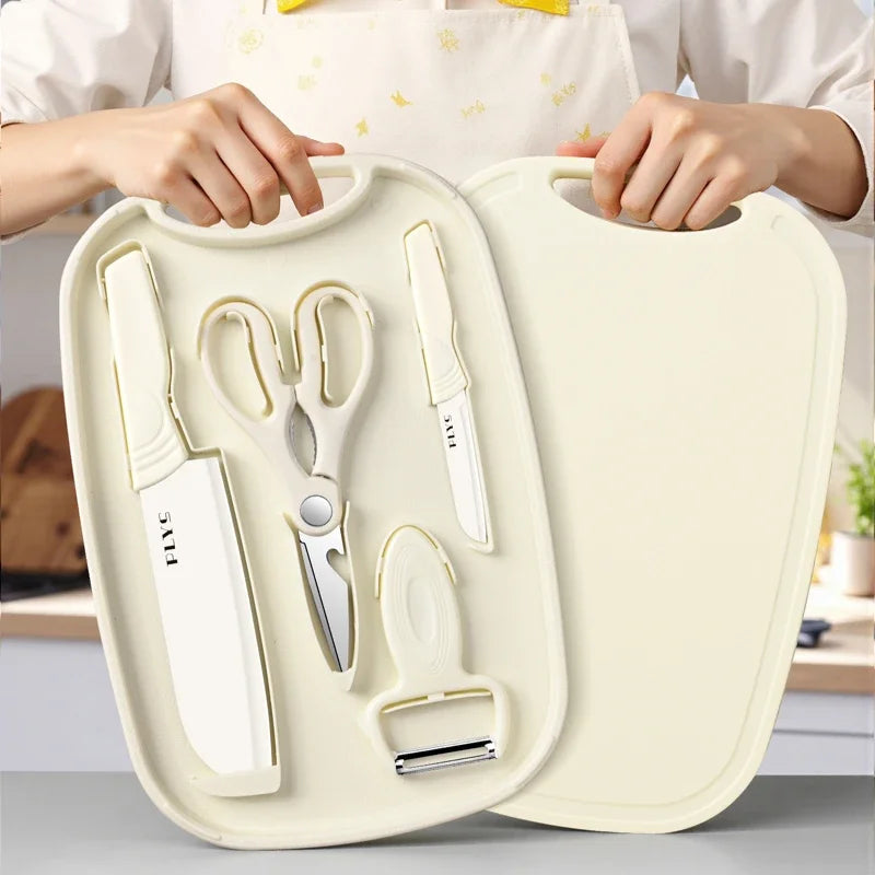 2-in-1 Cutting Board Knife Set